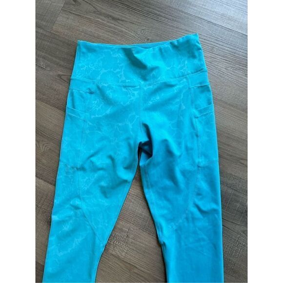 Zyia Active Women’s Small Blue Seamless High Waisted Active Leggings Stretch - Picture 9 of 11